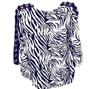 Women's Top Zebra Print Plus Size 22/24